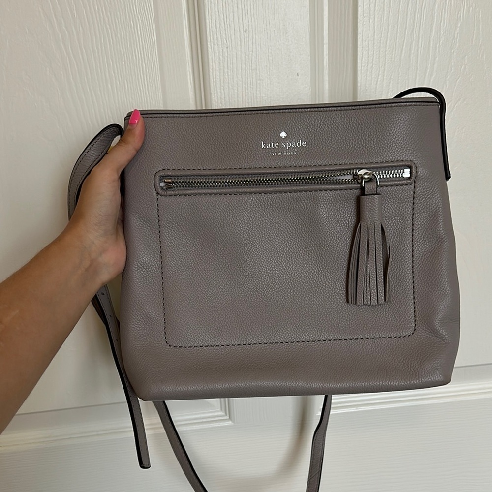 Kate Spade Gray Crossbody Bag Modern Design